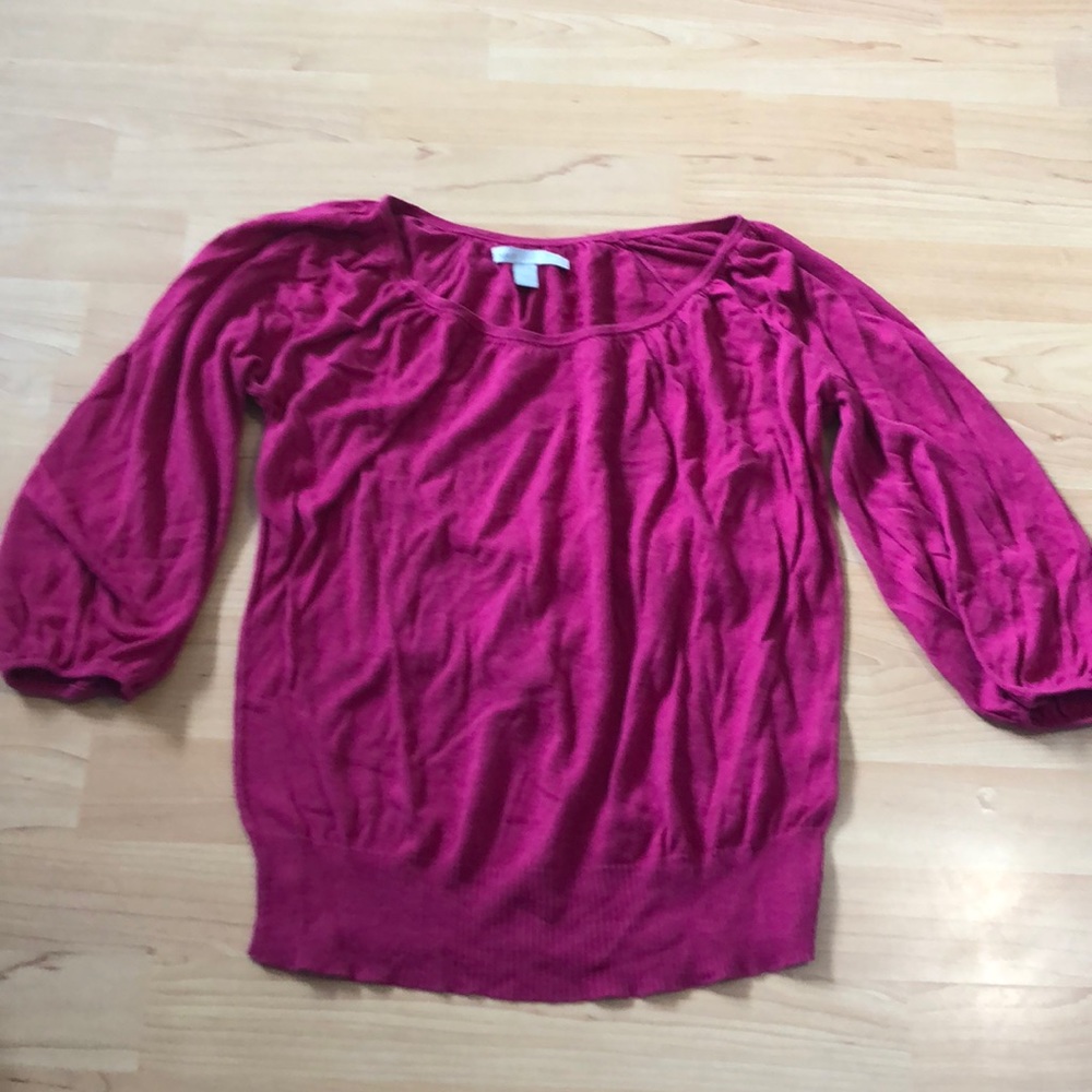 Dark pink super flattering blouse